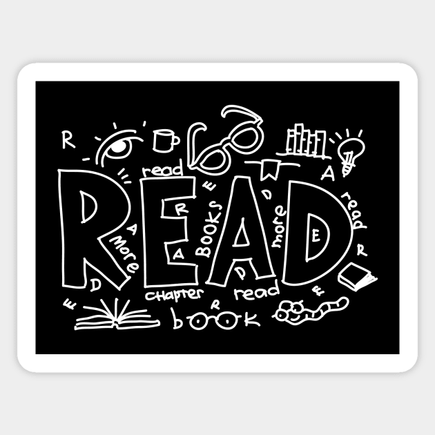 Read More Books Doodle Sticker by Gorskiy